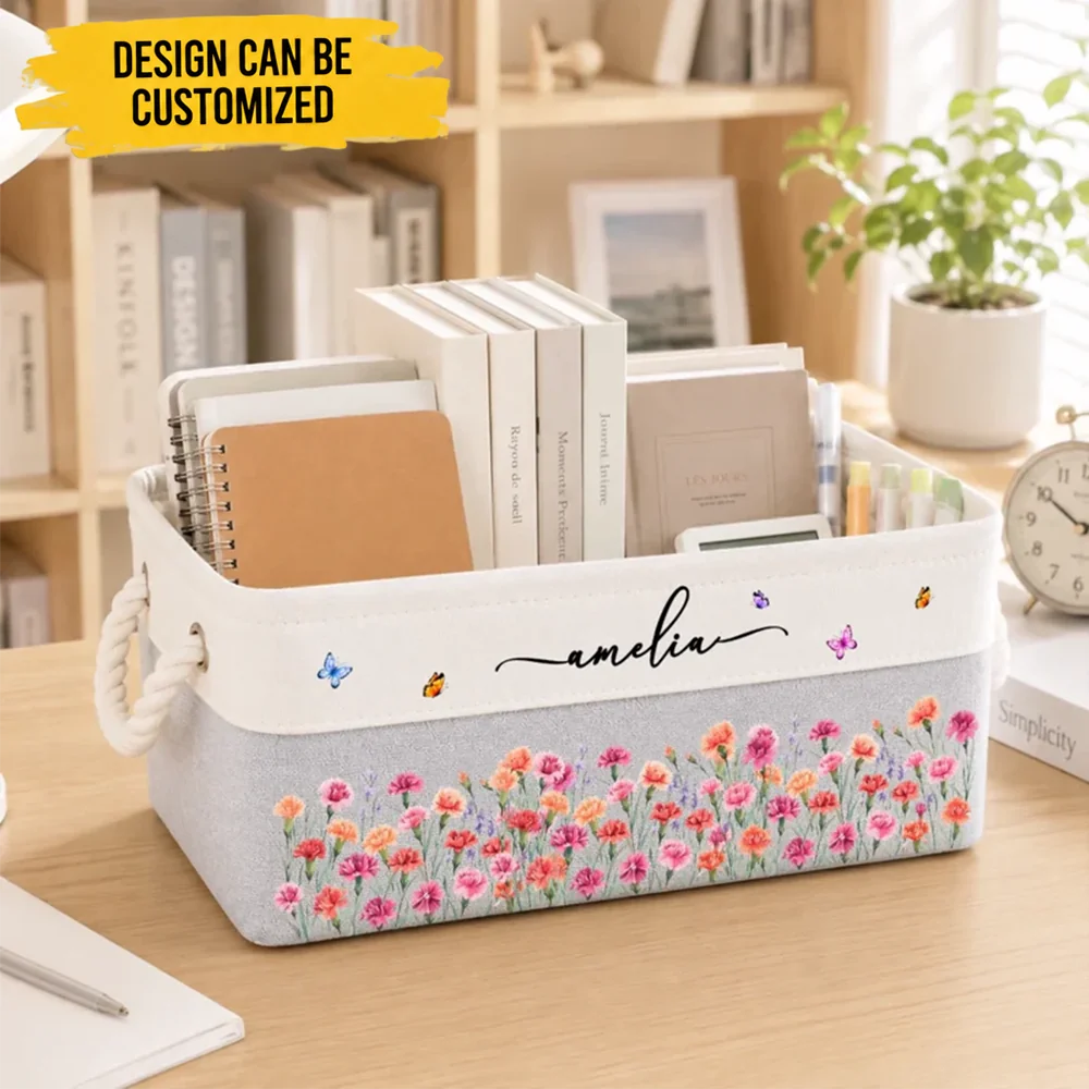 Custom Storage Basket - Personalized Birthday Gifts For Besties, Sisters, BFF, Family, Yourself - Just Being Me