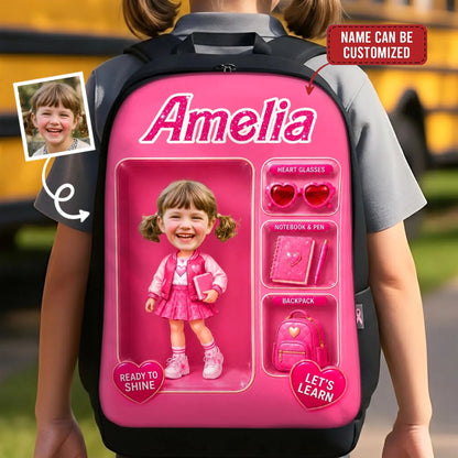 Custom Photo Kids Front Printed Backpack - Personalized Back To School Gifts For Kids - Born To Stand Out