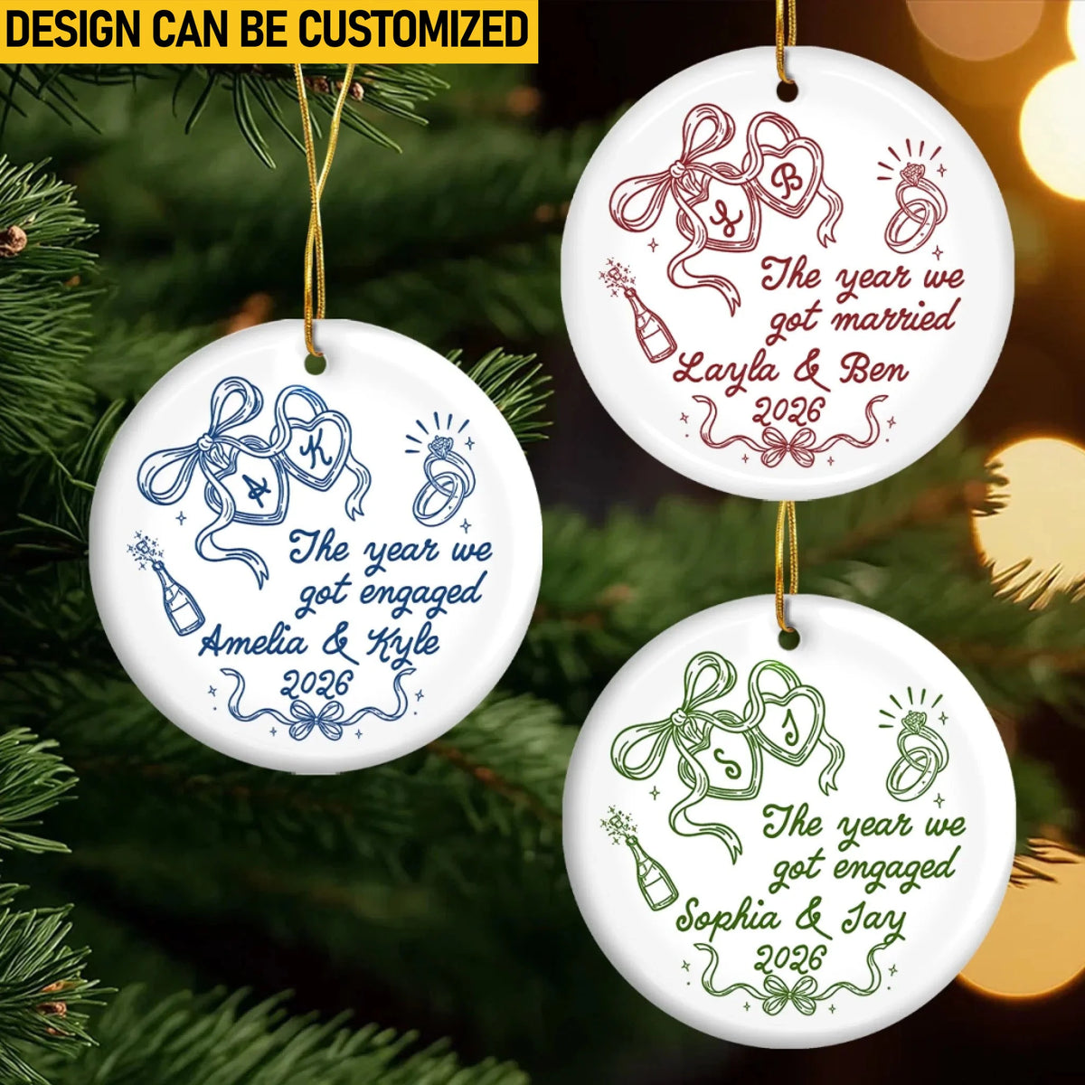 Custom Ceramic Ornament - Personalized Wedding Gifts For Husband And Wife, Him And Her - Making Memories Together