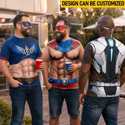 Custom Funny T-shirt - Personalized Birthday Gifts For Husband, Son, Grandson, Brother, Grandpa, Dad, Yourself - This Is My Superhero Costume