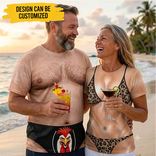 Custom Funny T-shirt - Personalized Summer Vacation And Travel Gifts Husband And Wife, Him And Her - Vacation Mode Fully Activated