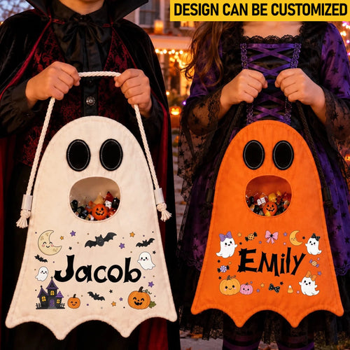 Custom Ghost Bag - Personalized Halloween Birthday Gifts For Kids - Boo Is My Favorite Mood