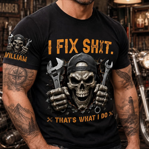 Custom T-Shirt - Personalized Birthday Gifts For Husband, Son, Grandson, Brother, Grandpa, Dad, Yourself - Built To Keep It Running
