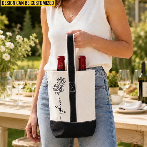 Custom Wine Tote Bag - Personalized Birthday Gifts For Wife, Daughter, Besties, Sisters, Granddaughter, Grandma, Mom, Yourself - Made Of Magic