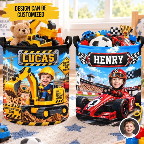 Custom Photo Laundry Basket - Personalized Birthday Gifts For Kids - Built To Explore