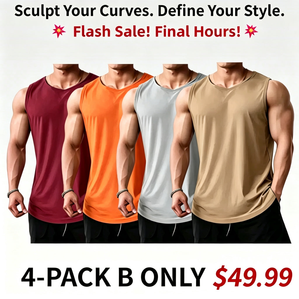 Men's Sleek Athletic Tank Top – Ultra-Soft Moisture-Wicking Fabric, Perfect for Gym to Street Style