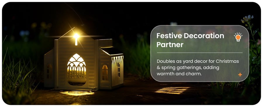 🎁 Mother’s Day 60% OFF-✝️Church-Shaped Metal Solar Bird Feeder(✨Same as in the video)