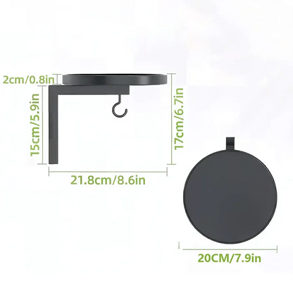 Wall-Mounted Metal Bird Bath – Antique Bronze Finish