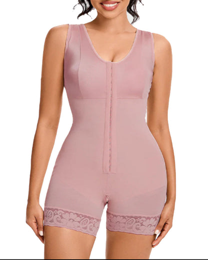 Plus Size Tummy Control Full Shapewear Butt Lifter with Zipper Crotch