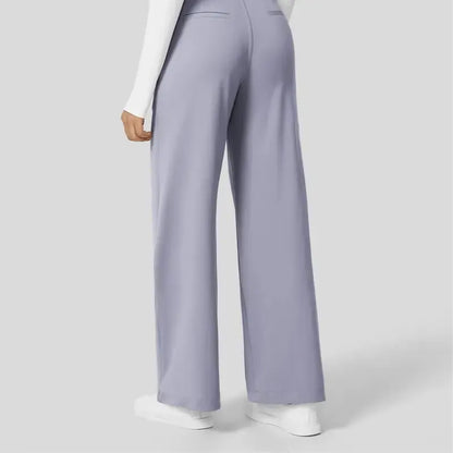 Women's Flattering High Waist Work Pants – Stretchy Straight Leg Trousers, Perfect from Office to Weekend