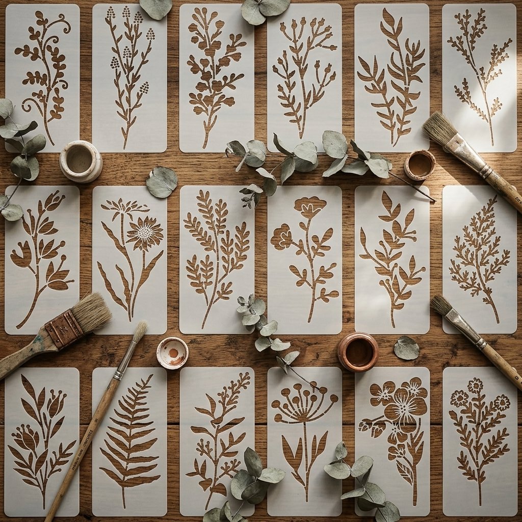 💐18-Piece Botanical Stencil Set – Elevate Your Home & Crafts with Ease (🔥Limited-time discount of 49%)