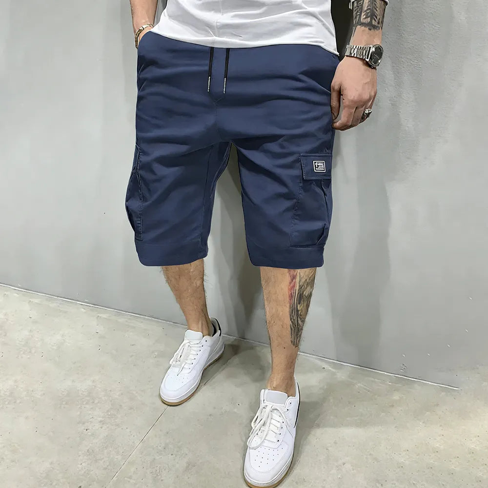 Men's 6-Pocket Cargo Shorts – Adjustable Drawstring Waist, Relaxed Fit for Outdoor & Everyday Wear