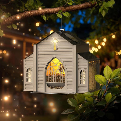 🎁 Mother’s Day 60% OFF-✝️Church-Shaped Metal Solar Bird Feeder(✨Same as in the video)