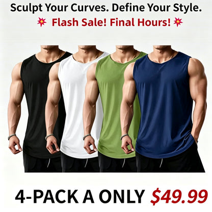 Men's Sleek Athletic Tank Top – Ultra-Soft Moisture-Wicking Fabric, Perfect for Gym to Street Style