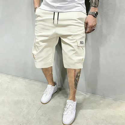 Men's 6-Pocket Cargo Shorts – Adjustable Drawstring Waist, Relaxed Fit for Outdoor & Everyday Wear