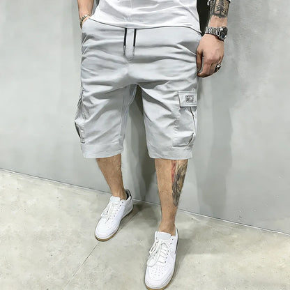 Men's 6-Pocket Cargo Shorts – Adjustable Drawstring Waist, Relaxed Fit for Outdoor & Everyday Wear