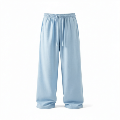 Men's Vintage Linen Pants – Loose Fit, Drawstring Waist, Lightweight & Breathable for Summer