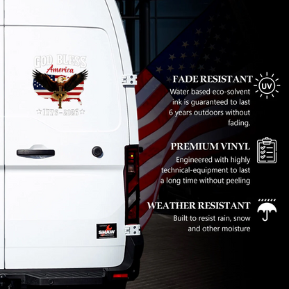 LIMITED TIME OFFER – 250th Anniversary Decal United States Of America Eagle Patriotic